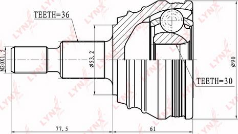 LYNXauto CO-8002 - Kit giunti, Semiasse autozon.pro