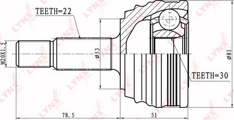 LYNXauto CO-8014 - Kit giunti, Semiasse autozon.pro