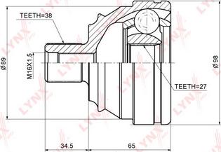 LYNXauto CO-8024 - Kit giunti, Semiasse autozon.pro