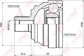 LYNXauto CO-8022 - Kit giunti, Semiasse autozon.pro