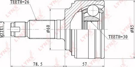 LYNXauto CO-3409 - Kit giunti, Semiasse autozon.pro