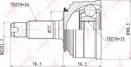 LYNXauto CO-3404 - Kit giunti, Semiasse autozon.pro