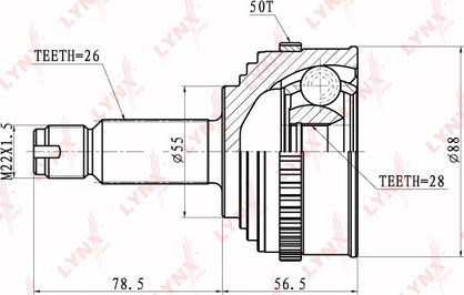 LYNXauto CO-3406A - Kit giunti, Semiasse autozon.pro