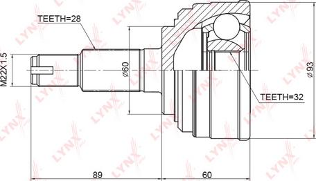 LYNXauto CO-3401 - Kit giunti, Semiasse autozon.pro