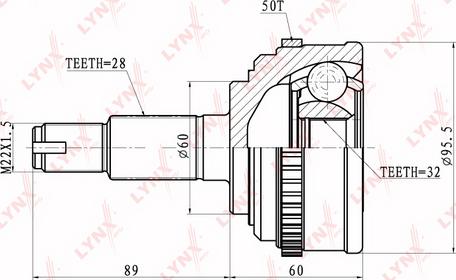 LYNXauto CO-3402A - Kit giunti, Semiasse autozon.pro