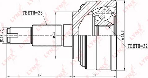 LYNXauto CO-3415 - Kit giunti, Semiasse autozon.pro