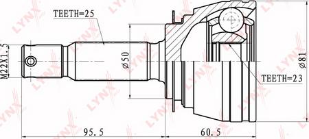 LYNXauto CO-3605 - Kit giunti, Semiasse autozon.pro