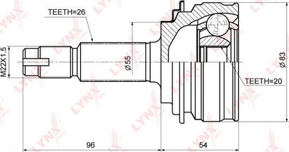 LYNXauto CO-3684 - Kit giunti, Semiasse autozon.pro