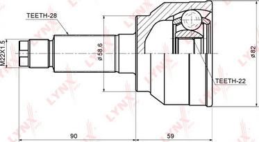 LYNXauto CO-3639 - Kit giunti, Semiasse autozon.pro