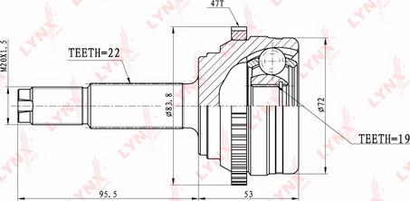 LYNXauto CO-3631A - Kit giunti, Semiasse autozon.pro