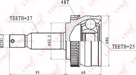 LYNXauto CO-3626A - Kit giunti, Semiasse autozon.pro