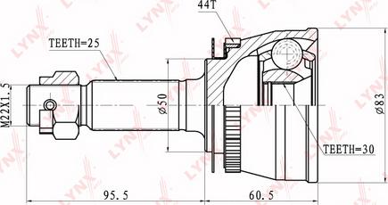 LYNXauto CO-3628A - Kit giunti, Semiasse autozon.pro