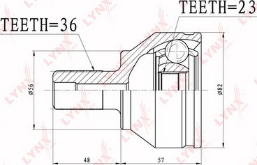 LYNXauto CO-3627 - Kit giunti, Semiasse autozon.pro