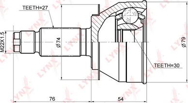 LYNXauto CO-3679 - Kit giunti, Semiasse autozon.pro