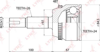 LYNXauto CO-3857A - Kit giunti, Semiasse autozon.pro