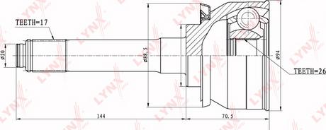 LYNXauto CO-3800 - Kit giunti, Semiasse autozon.pro