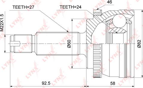 LYNXauto CO-3880A - Kit giunti, Semiasse autozon.pro