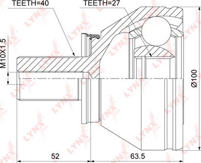 LYNXauto CO-3832 - Kit giunti, Semiasse autozon.pro