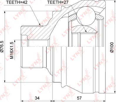 LYNXauto CO-3829 - Kit giunti, Semiasse autozon.pro