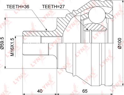 LYNXauto CO-3821 - Kit giunti, Semiasse autozon.pro