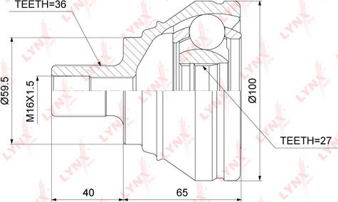 LYNXauto CO-3870 - Kit giunti, Semiasse autozon.pro