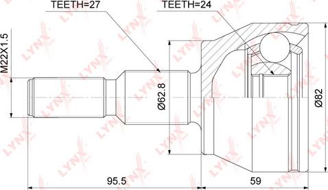 LYNXauto CO-3873 - Kit giunti, Semiasse autozon.pro