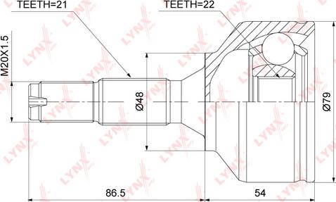 LYNXauto CO-3795 - Kit giunti, Semiasse autozon.pro