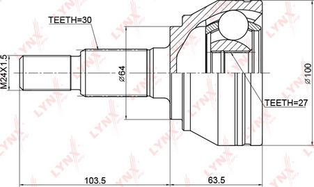 LYNXauto CO-3763 - Kit giunti, Semiasse autozon.pro