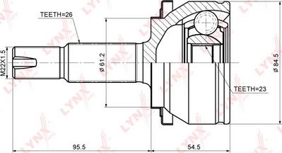 LYNXauto CO-3707 - Kit giunti, Semiasse autozon.pro