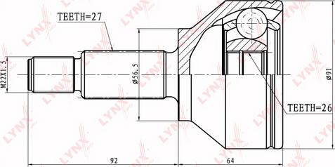 LYNXauto CO-2805 - Kit giunti, Semiasse autozon.pro