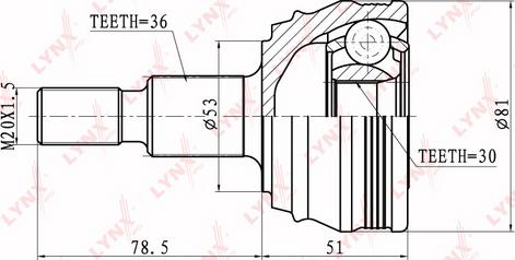 LYNXauto CO-2800 - Kit giunti, Semiasse autozon.pro