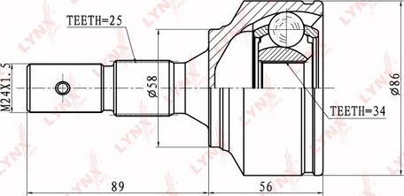 LYNXauto CO-2200 - Kit giunti, Semiasse autozon.pro