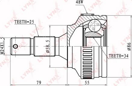 LYNXauto CO-2239A - Kit giunti, Semiasse autozon.pro