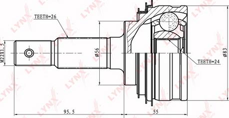 LYNXauto CO-7549 - Kit giunti, Semiasse autozon.pro