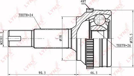 LYNXauto CO-7540A - Kit giunti, Semiasse autozon.pro