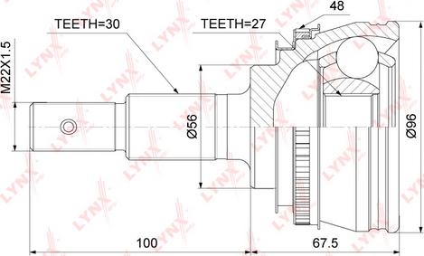 LYNXauto CO-7551A - Kit giunti, Semiasse autozon.pro