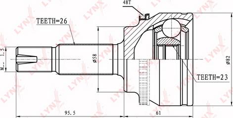 LYNXauto CO-7562A - Kit giunti, Semiasse autozon.pro