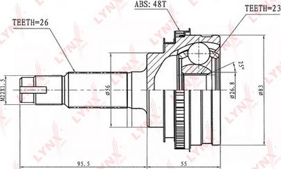 LYNXauto CO-7506A - Kit giunti, Semiasse autozon.pro