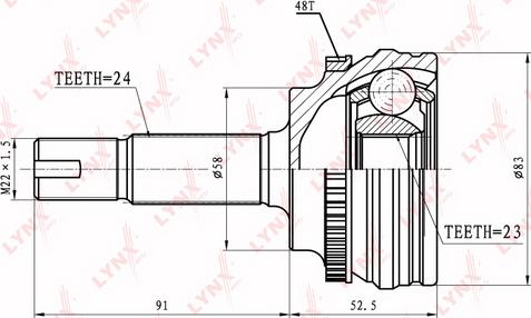 LYNXauto CO-7500A - Kit giunti, Semiasse autozon.pro