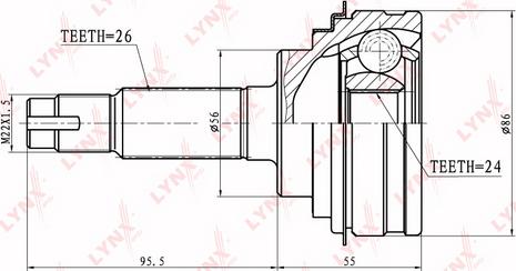 LYNXauto CO-7508 - Kit giunti, Semiasse autozon.pro