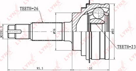 LYNXauto CO-7507 - Kit giunti, Semiasse autozon.pro