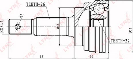 LYNXauto CO-7519 - Kit giunti, Semiasse autozon.pro