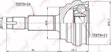 LYNXauto CO-7515 - Kit giunti, Semiasse autozon.pro