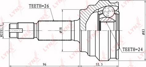 LYNXauto CO-7516 - Kit giunti, Semiasse autozon.pro