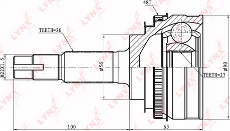 LYNXauto CO-7511A - Kit giunti, Semiasse autozon.pro