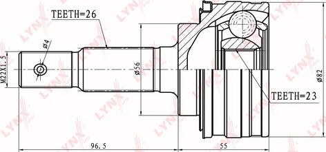 LYNXauto CO-7518 - Kit giunti, Semiasse autozon.pro