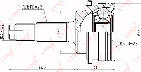 LYNXauto CO-7539 - Kit giunti, Semiasse autozon.pro