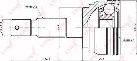 LYNXauto CO-7536 - Kit giunti, Semiasse autozon.pro