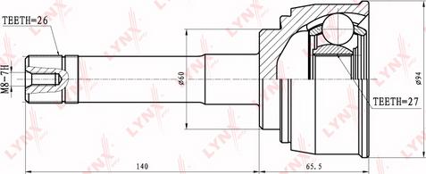 LYNXauto CO-7533 - Kit giunti, Semiasse autozon.pro