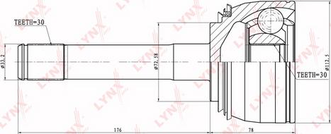 LYNXauto CO-7532 - Kit giunti, Semiasse autozon.pro